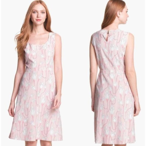 Tory Burch Jena Pink Floral Sleeveless Dress - Picture 2 of 10